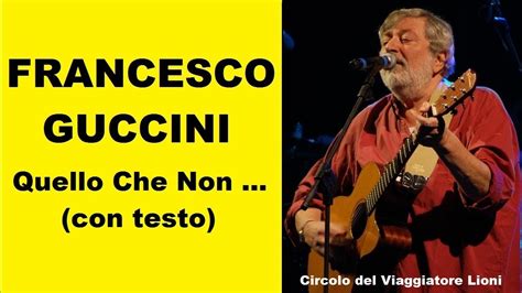 Quello Che Non Testo Francesco Guccini 